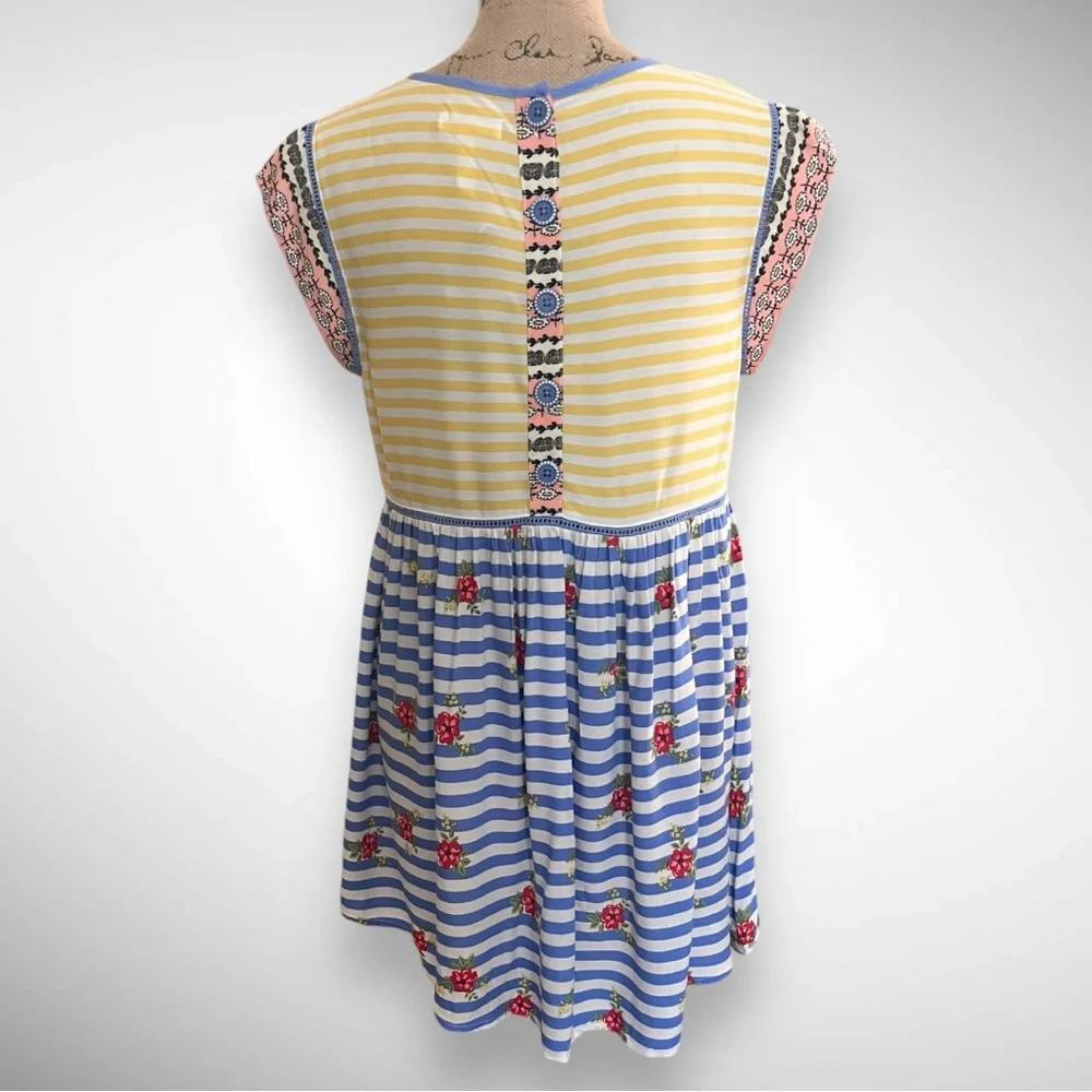 MATILDA JANE On My Mind Women's Short Sleeve Loose Fit Striped Top Medium | NWT - Picture 4 of 7